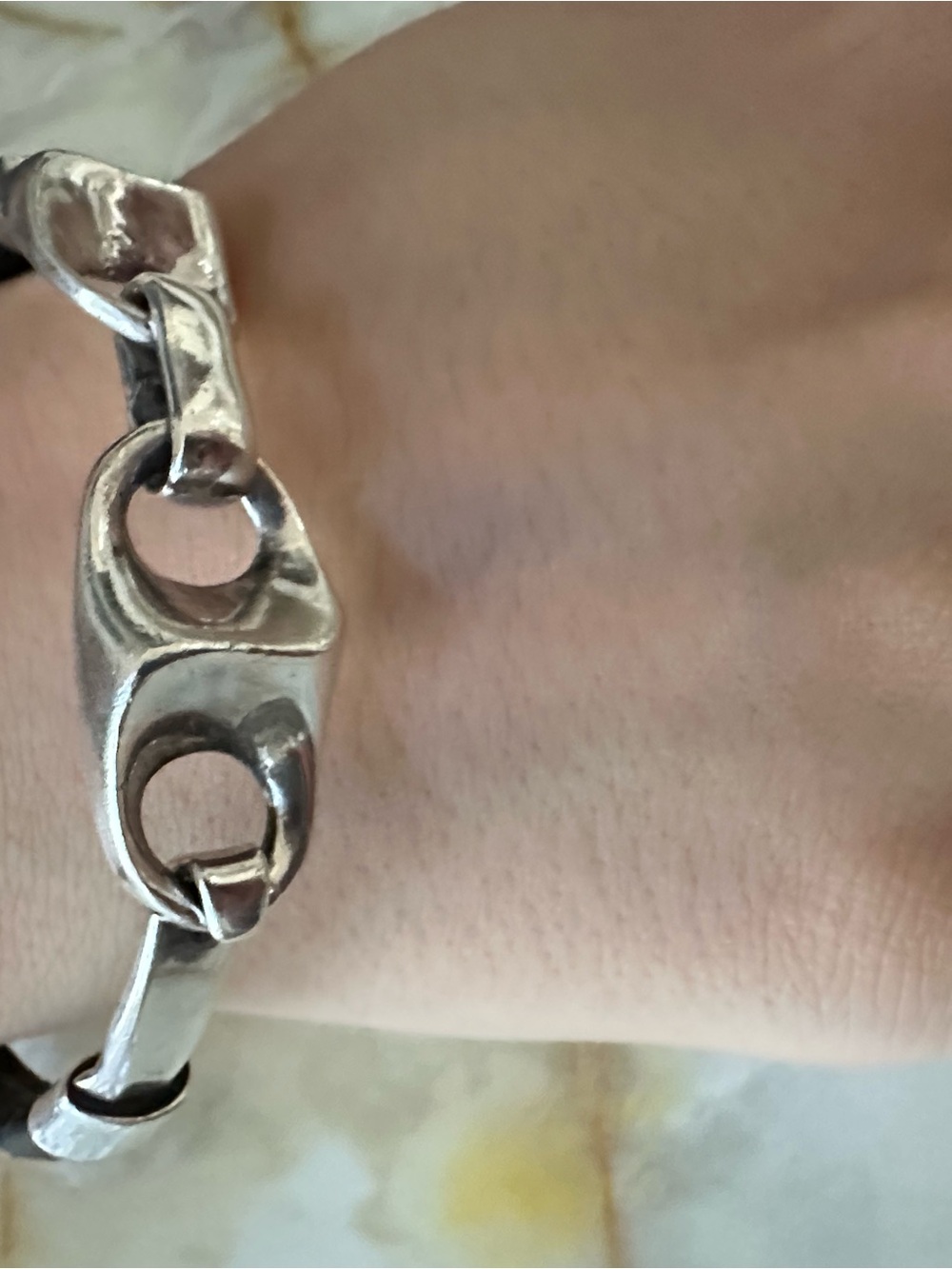 Sterling Silver Chunky Link Bracelet - Silver